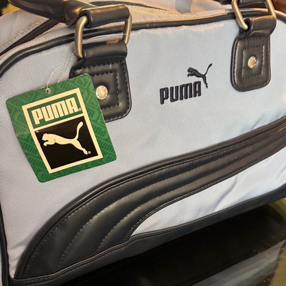 Puma Men's Light Blue and Black Duffel Bag - Picture 1 of 16